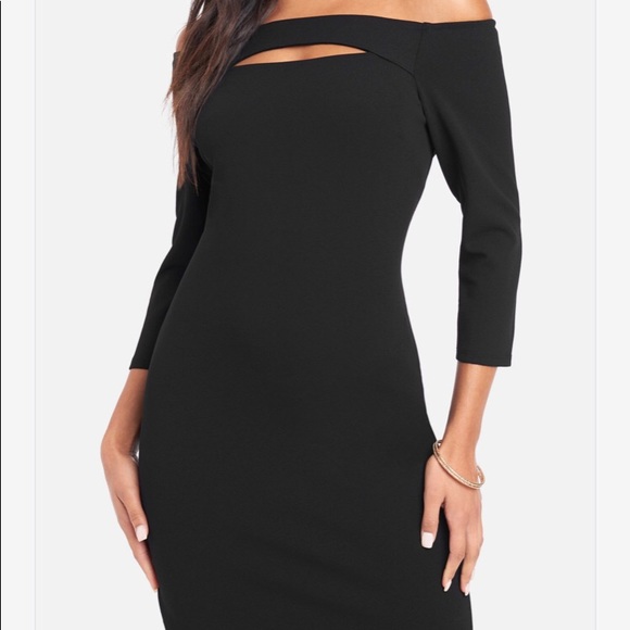 Bebe Tamara Off The Shoulder Dress Size L NWT - Picture 1 of 5
